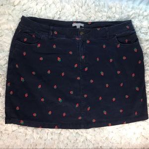 Strawberry skirt with shorts underneath. Stretchy